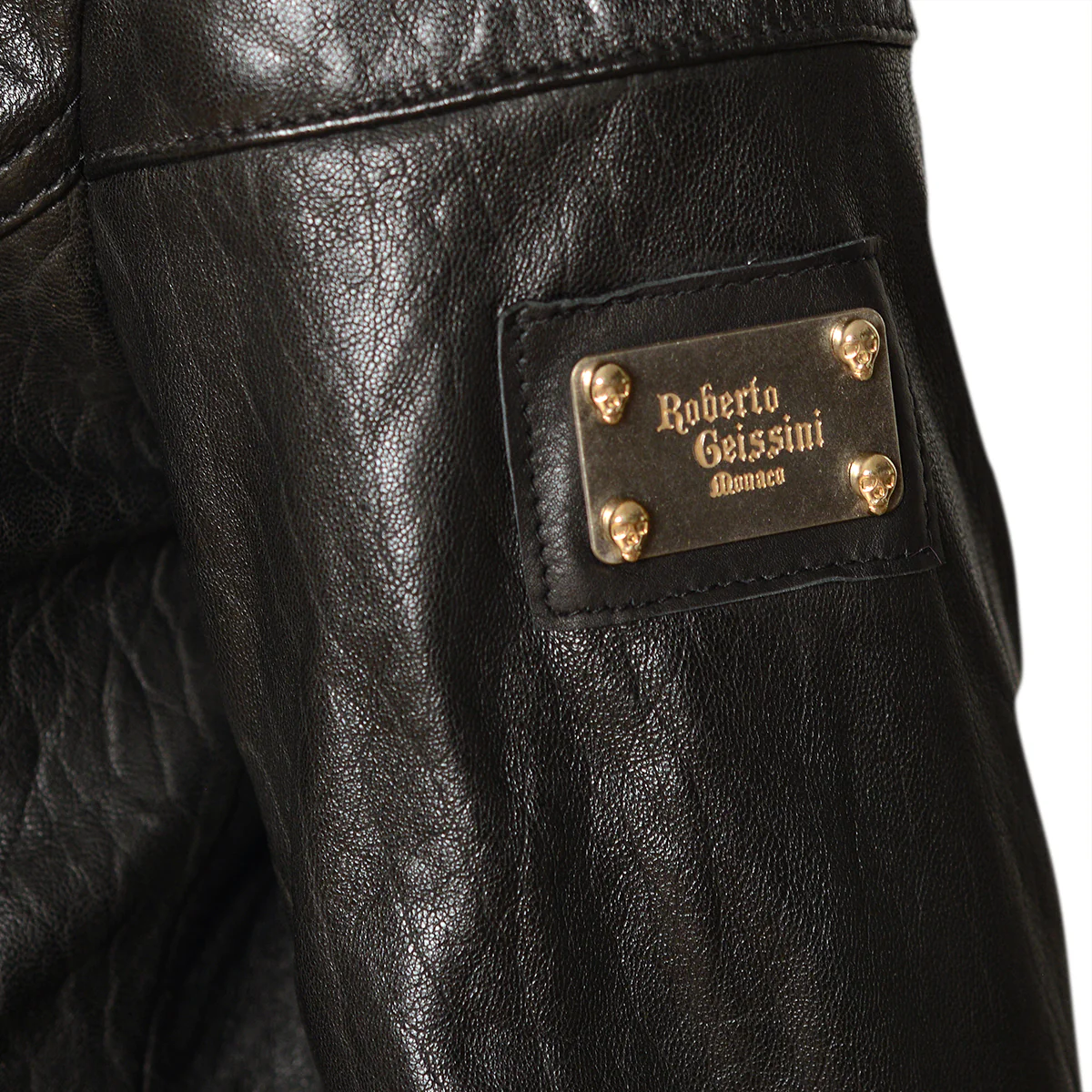 Alla Lederjacke Schwarz Blau - Image 6
