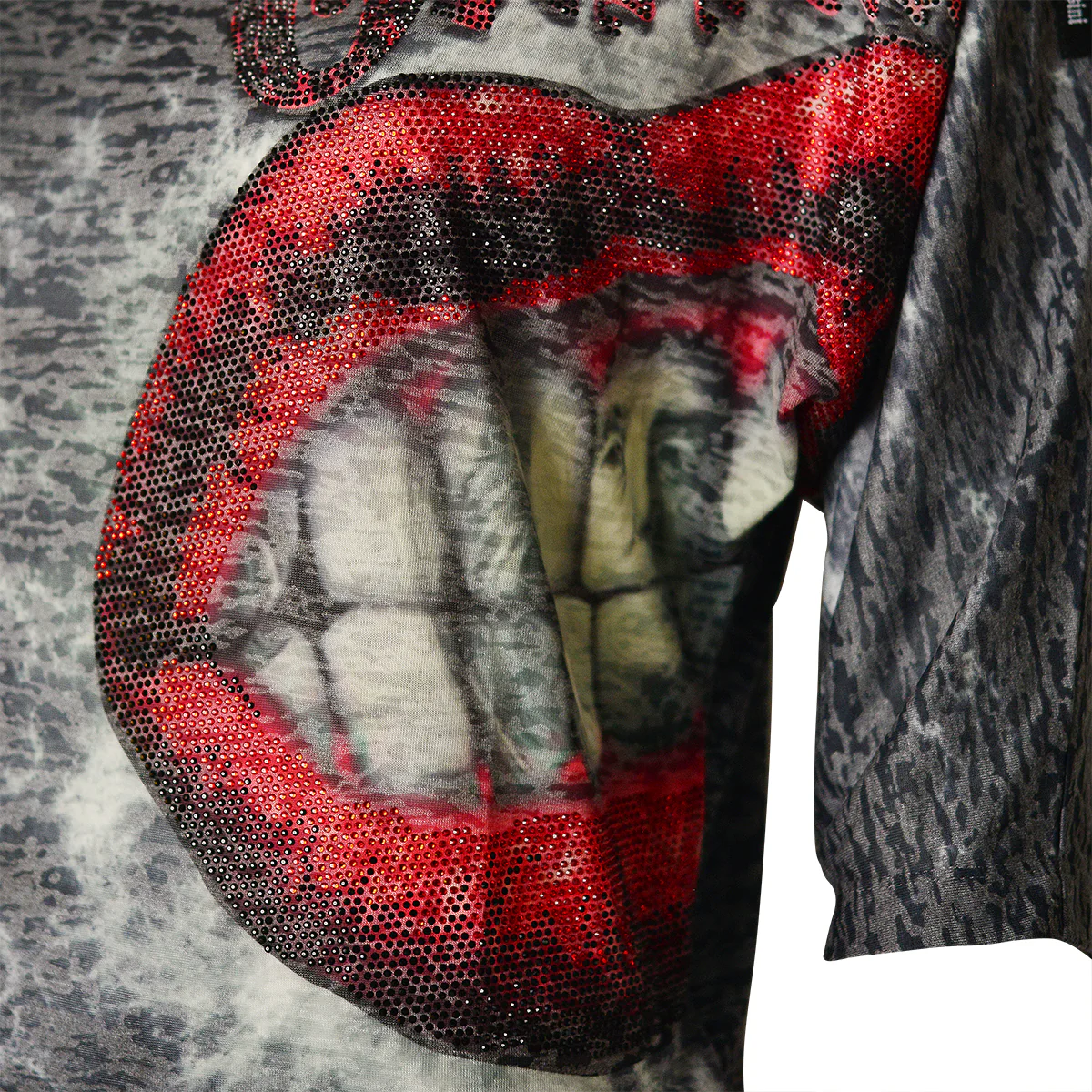 Red Lips T-Shirt Schwarz - Image 3