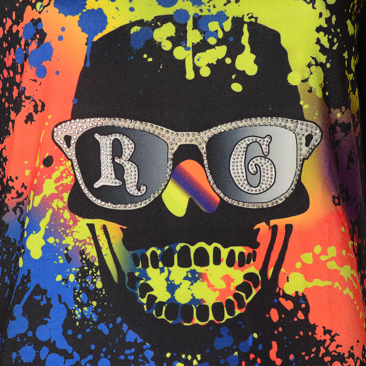 Skull Graffiti T-Shirt Schwarz - Image 3