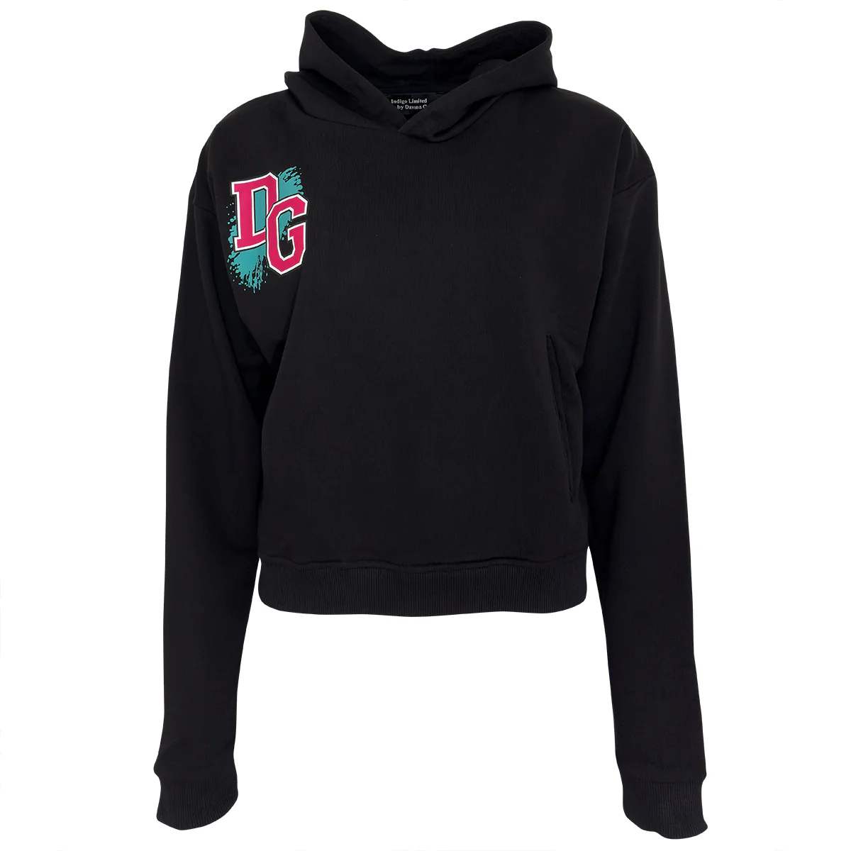Smiley Hoodie Schwarz Blau - Image 2