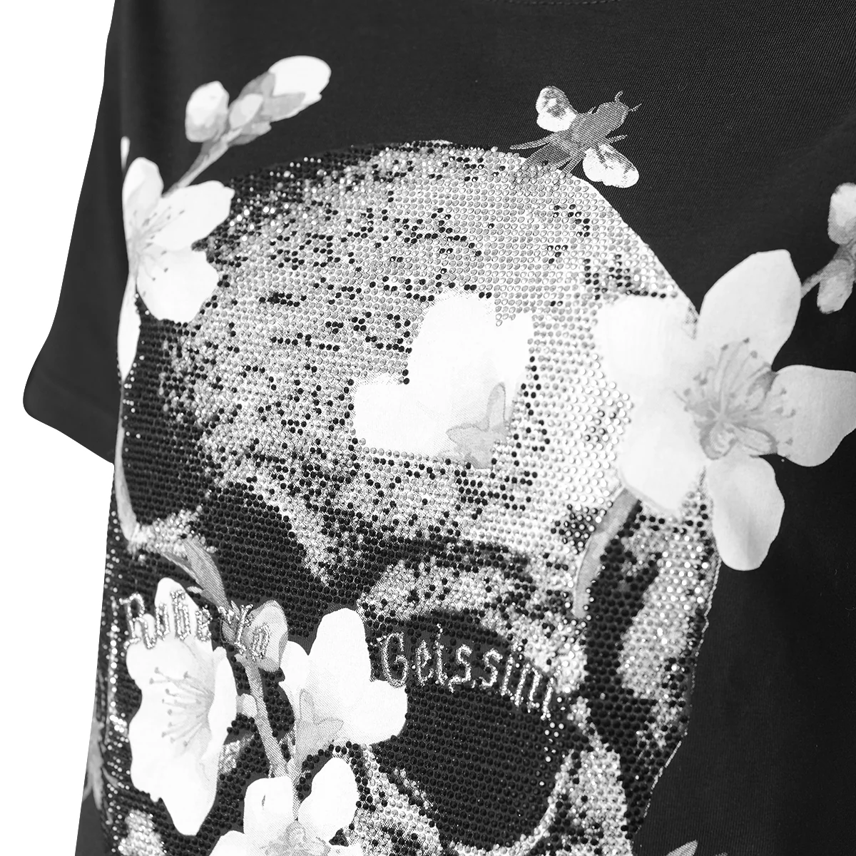 Diamond Flower T-Shirt Schwarz - Image 3