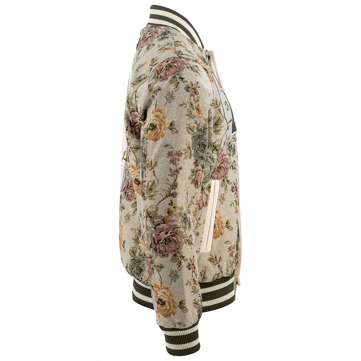Flower College Jacke Beige - Image 3