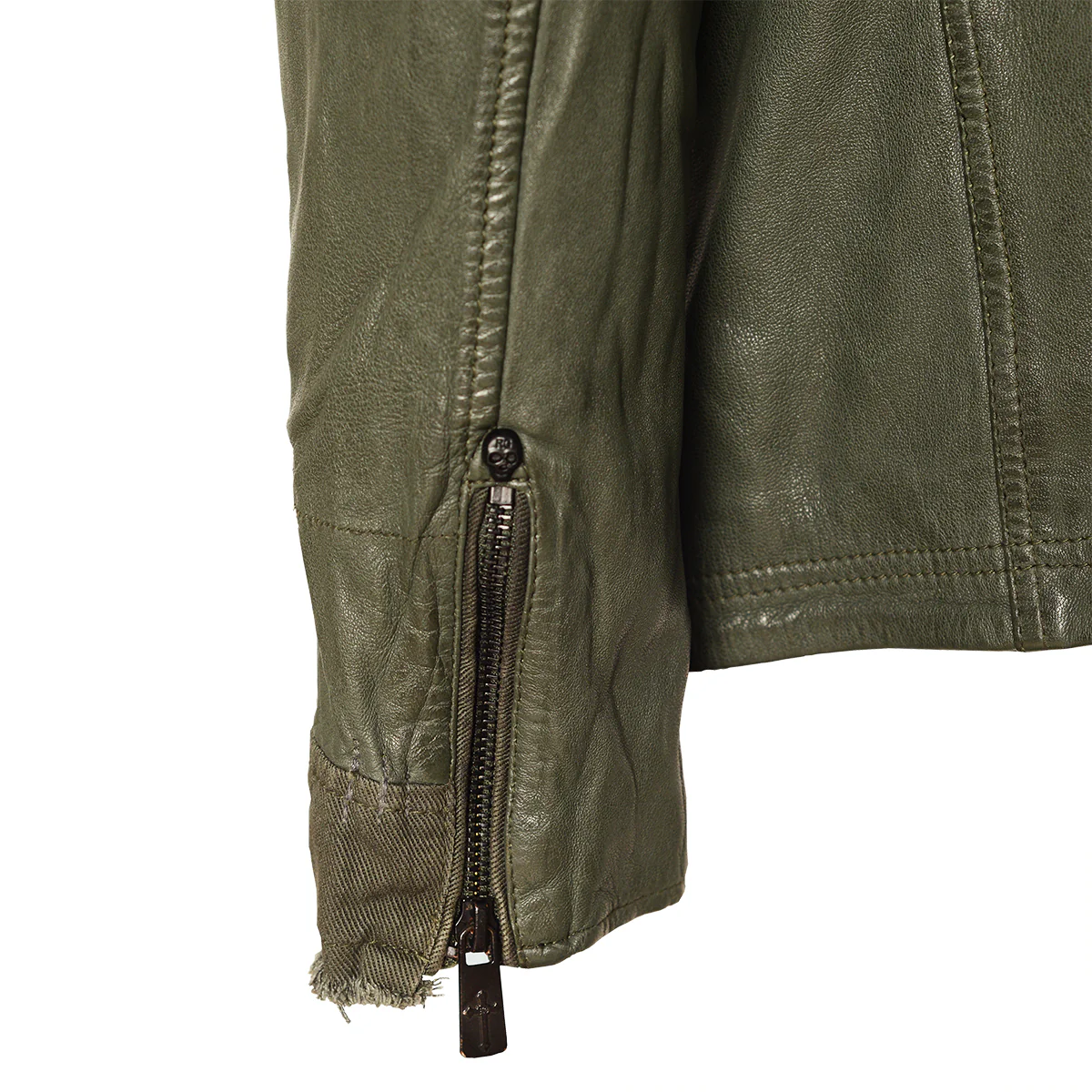 Sharok Lederjacke Khaki - Image 10