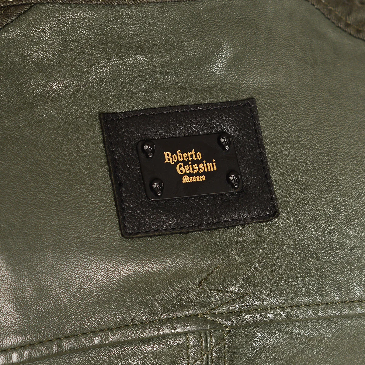 Sharok Lederjacke Khaki - Image 3