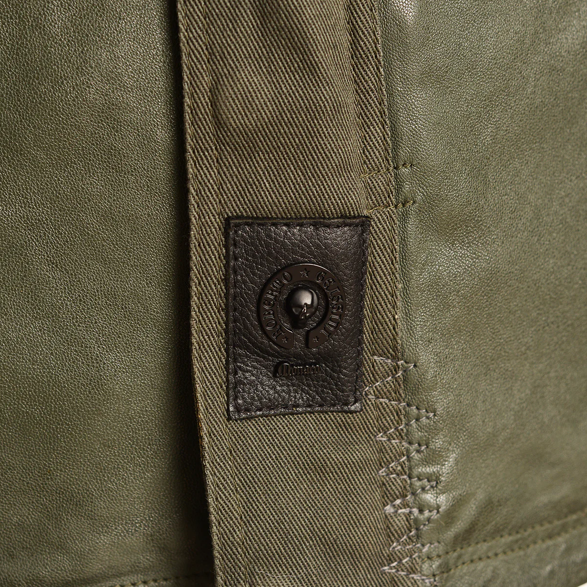 Sharok Lederjacke Khaki - Image 8