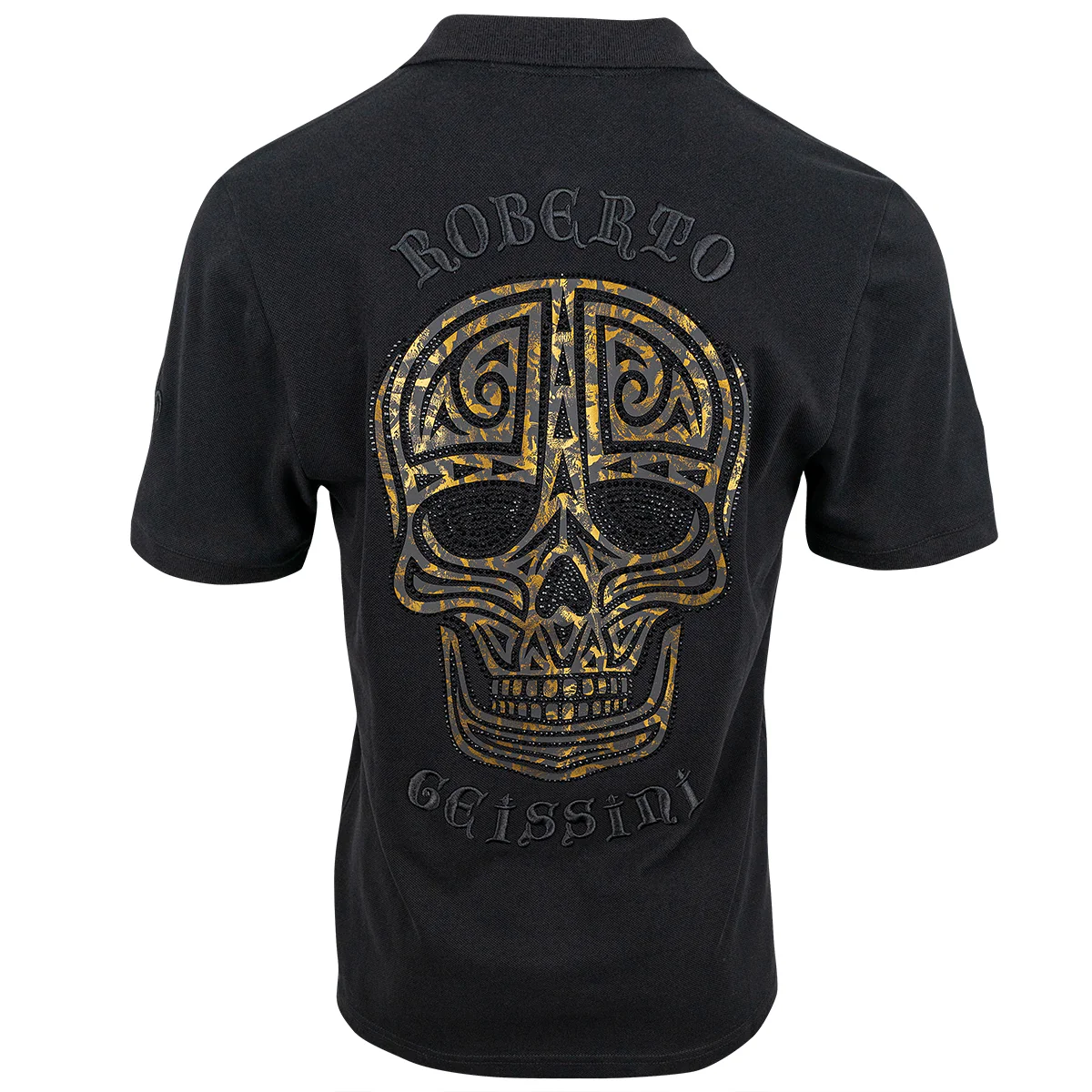 Skull Stitch Polo Schwarz - Image 2