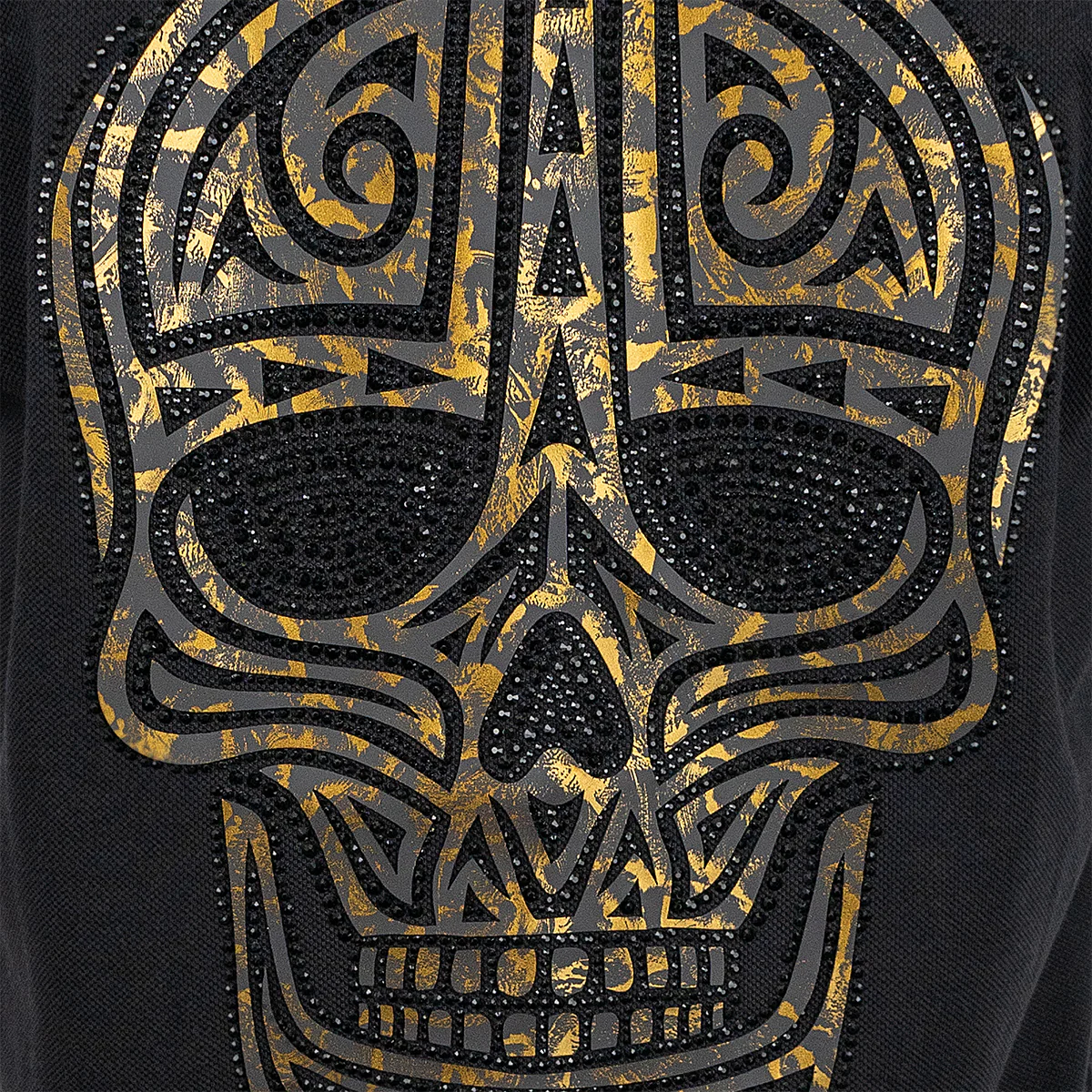 Skull Stitch Polo Schwarz - Image 4
