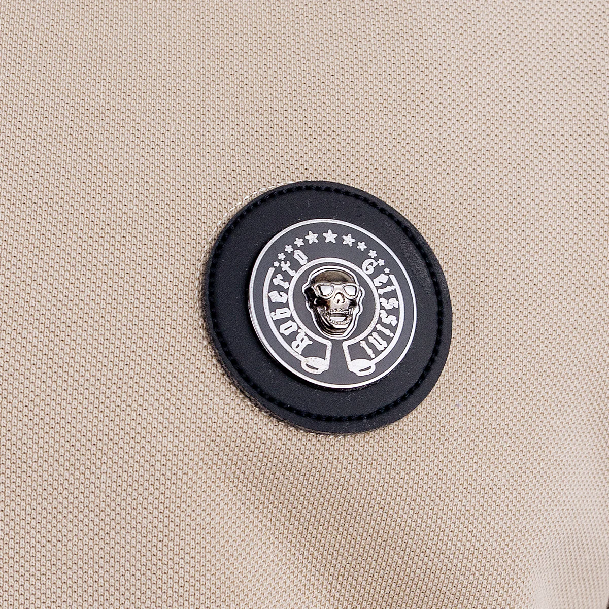 Skull Stitch Polo Beige - Image 3