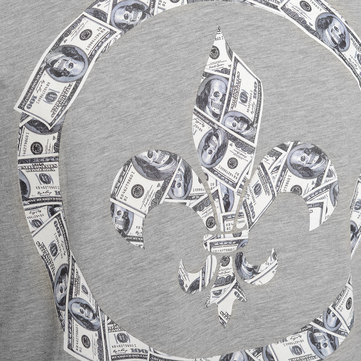 Money-Skull T-Shirt Grau - Image 3