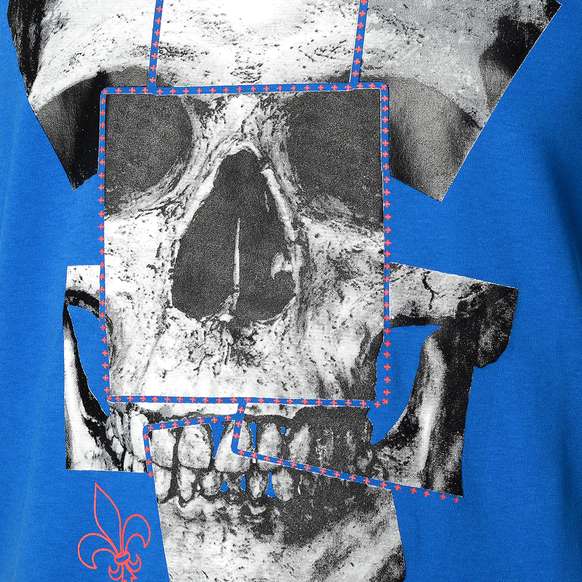 Skull-Cards T-Shirt Blau - Image 3