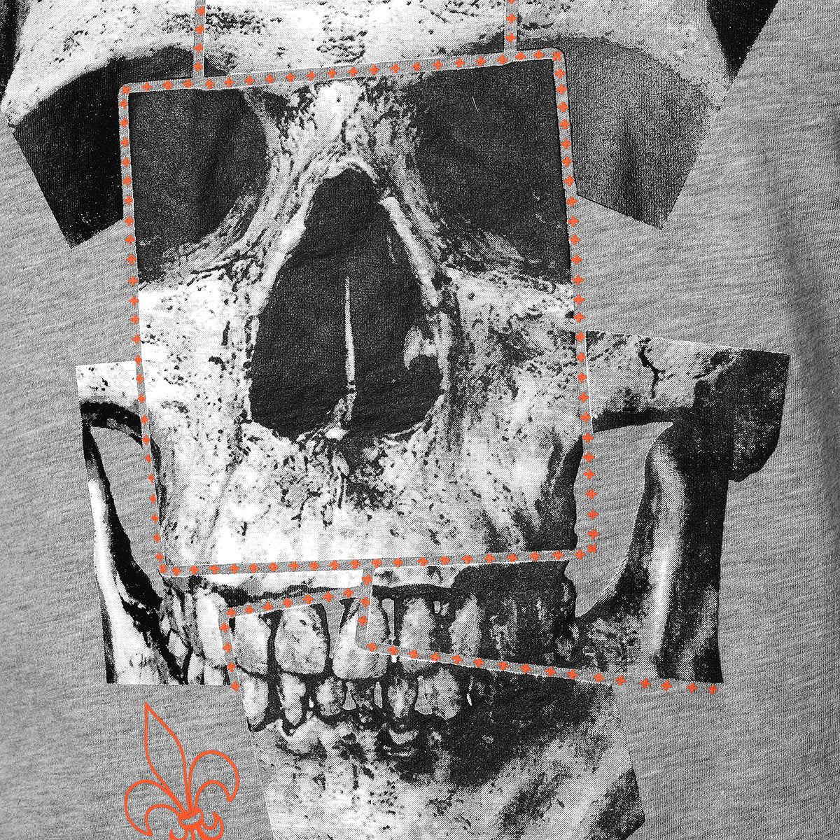 Skull-Cards T-Shirt Grau - Image 3