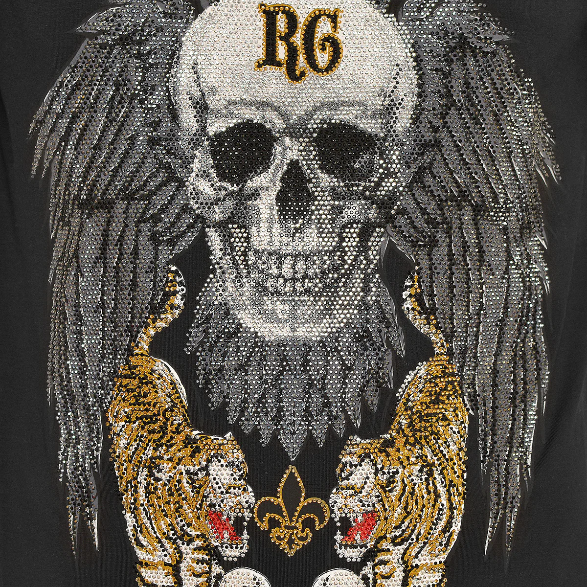 Skull Perfekt T-Shirt Schwarz - Image 3