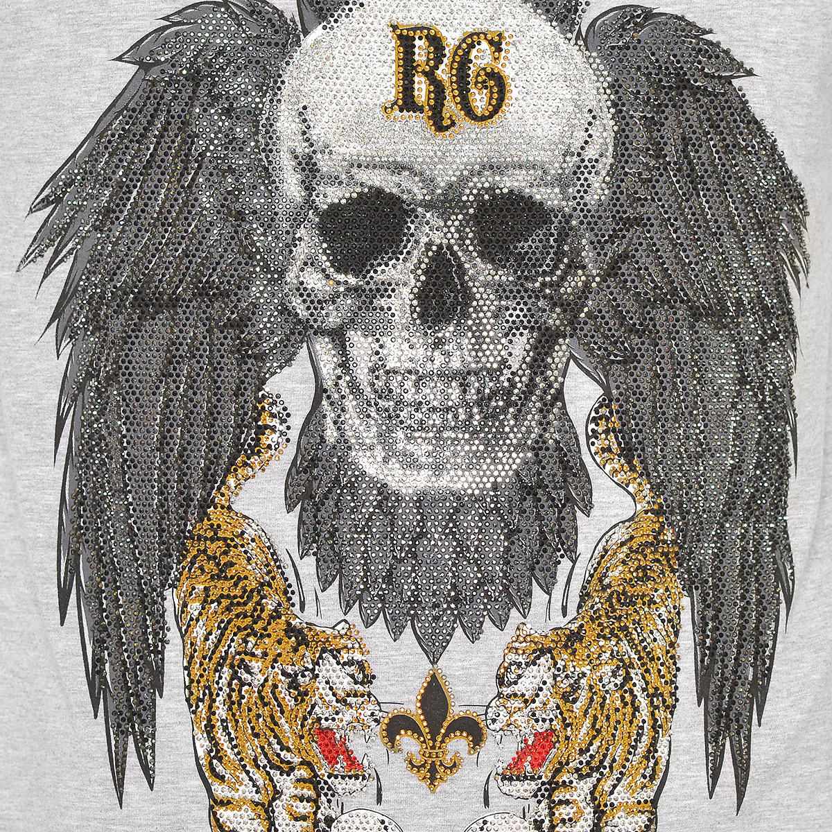 Skull Perfekt T-Shirt Grau - Image 3