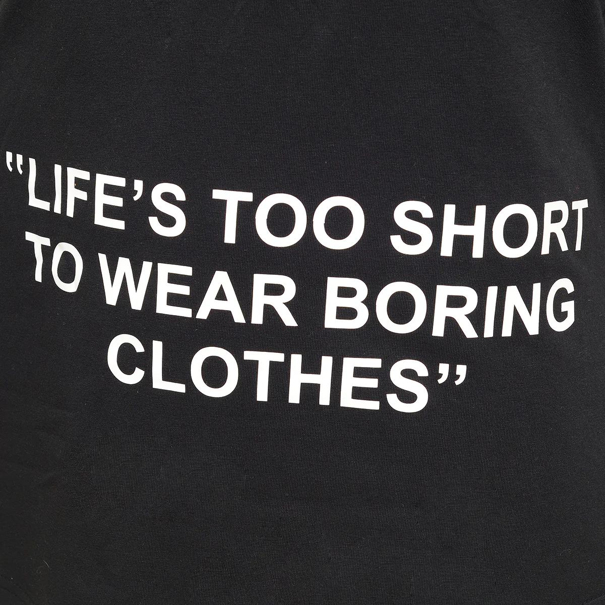 Life´s Too Short T-Shirt Schwarz - Image 3