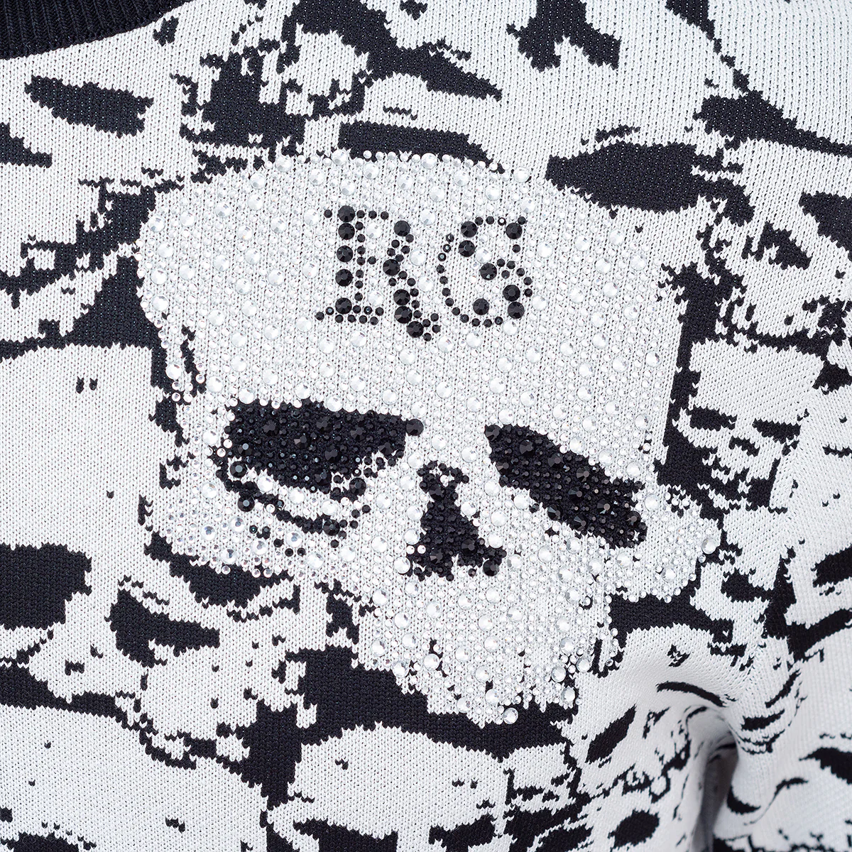 Multi Skull Strickpullover Schwarz - Image 3