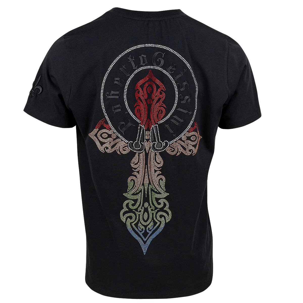Ornament Cross T-Shirt Schwarz - Image 2