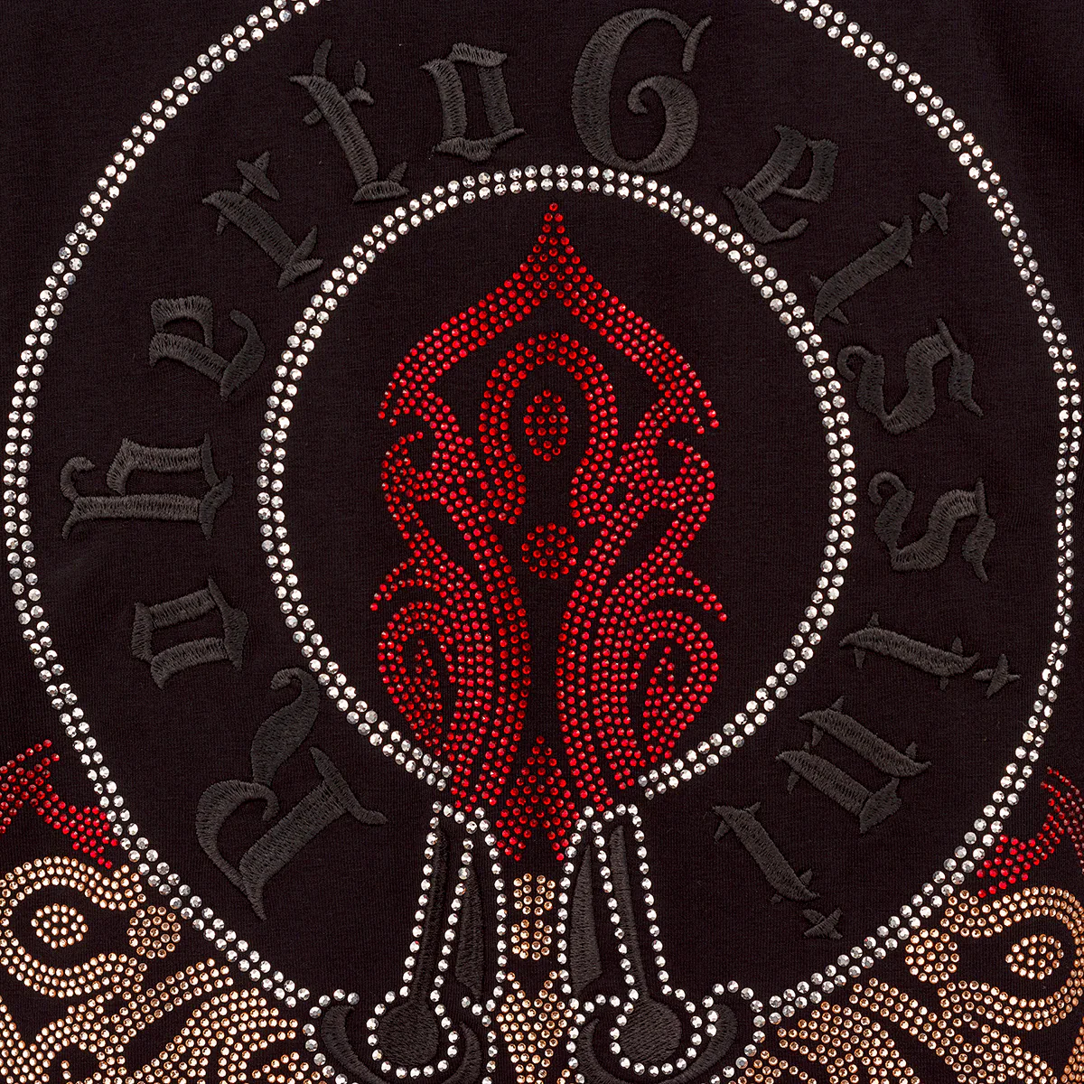 Ornament Cross T-Shirt Schwarz - Image 4