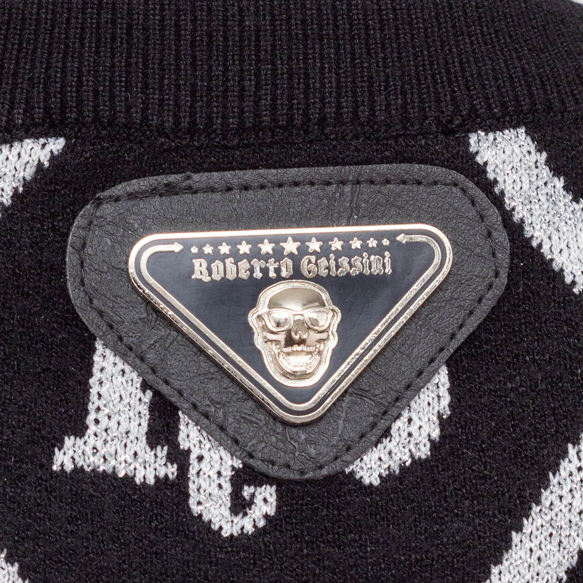 RG Strickpullover Silber Schwarz - Image 3