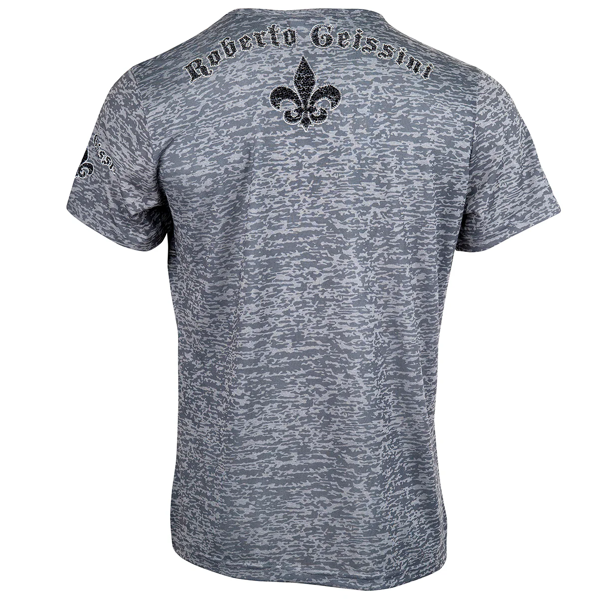 Skull Hell Burnout V-Neck T-Shirt - Image 2