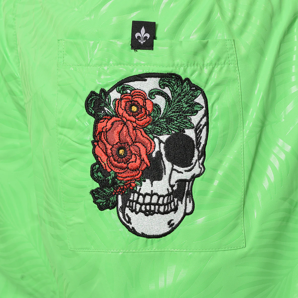 Skull Rose Badehose Grün - Image 3
