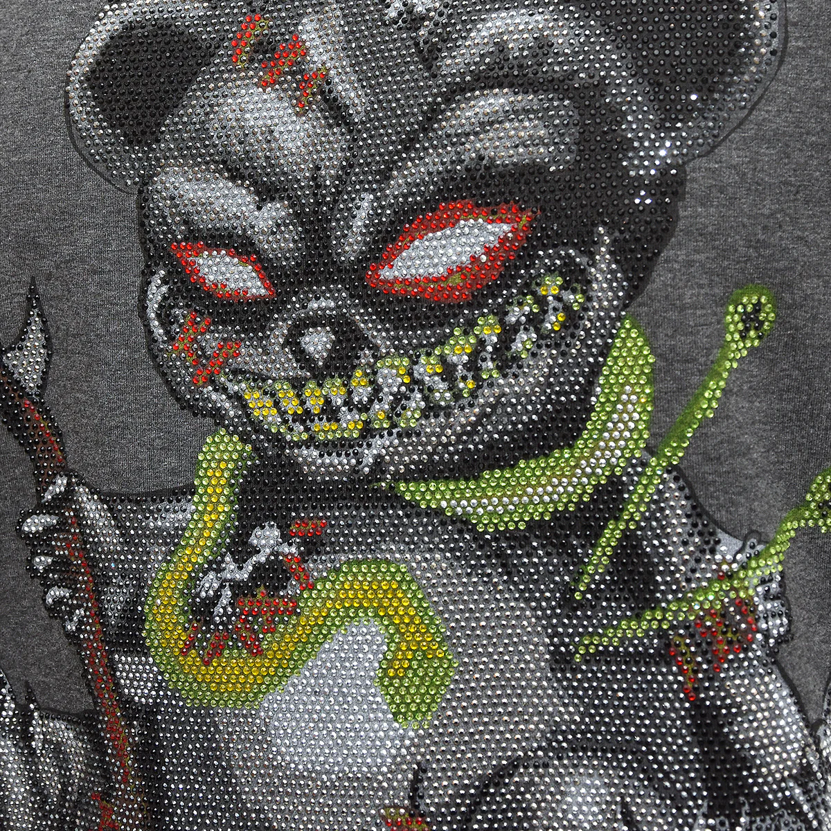 Devil Bear T-Shirt Grau Unisex - Image 3