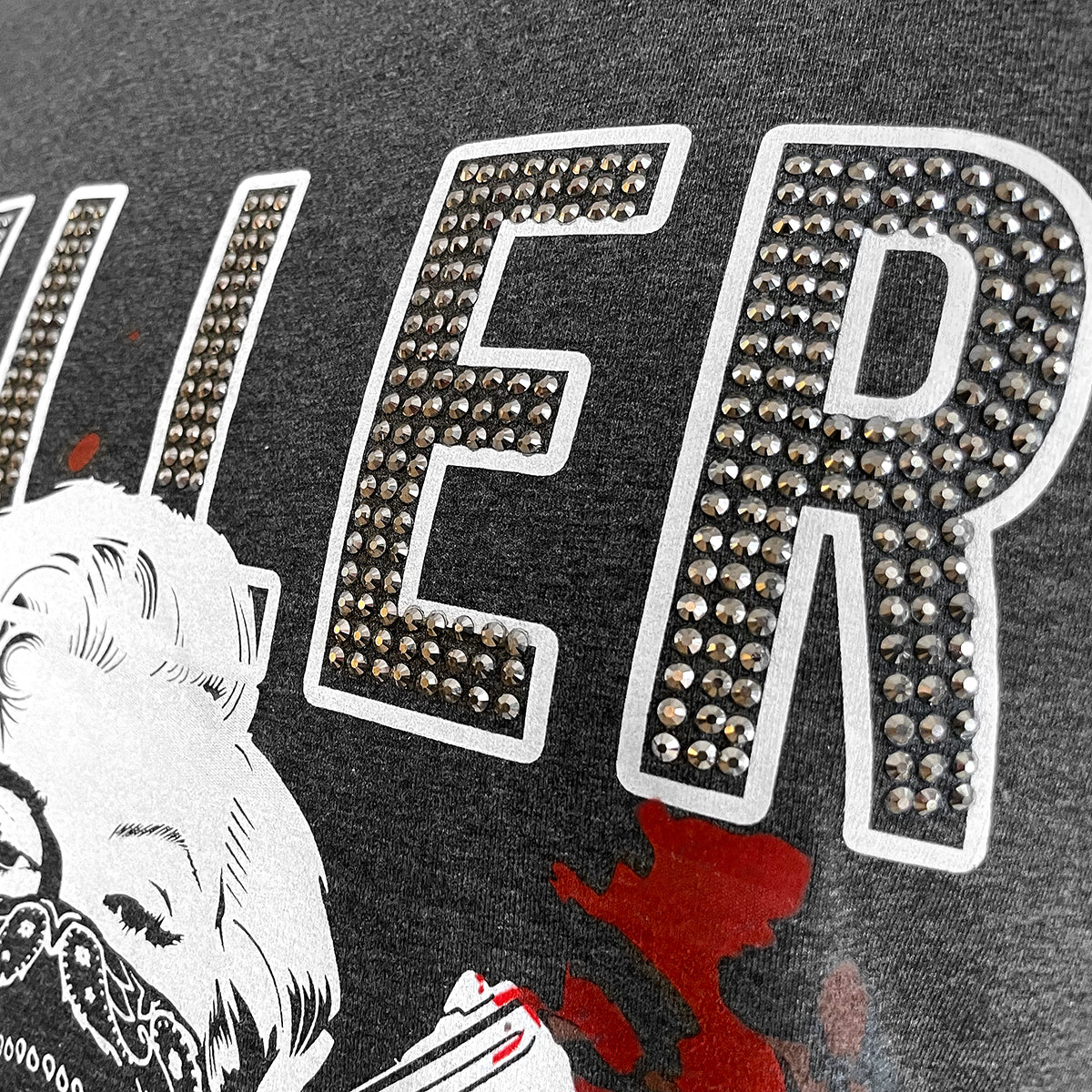 Killer Babe T-Shirt Grau Unisex - Image 3