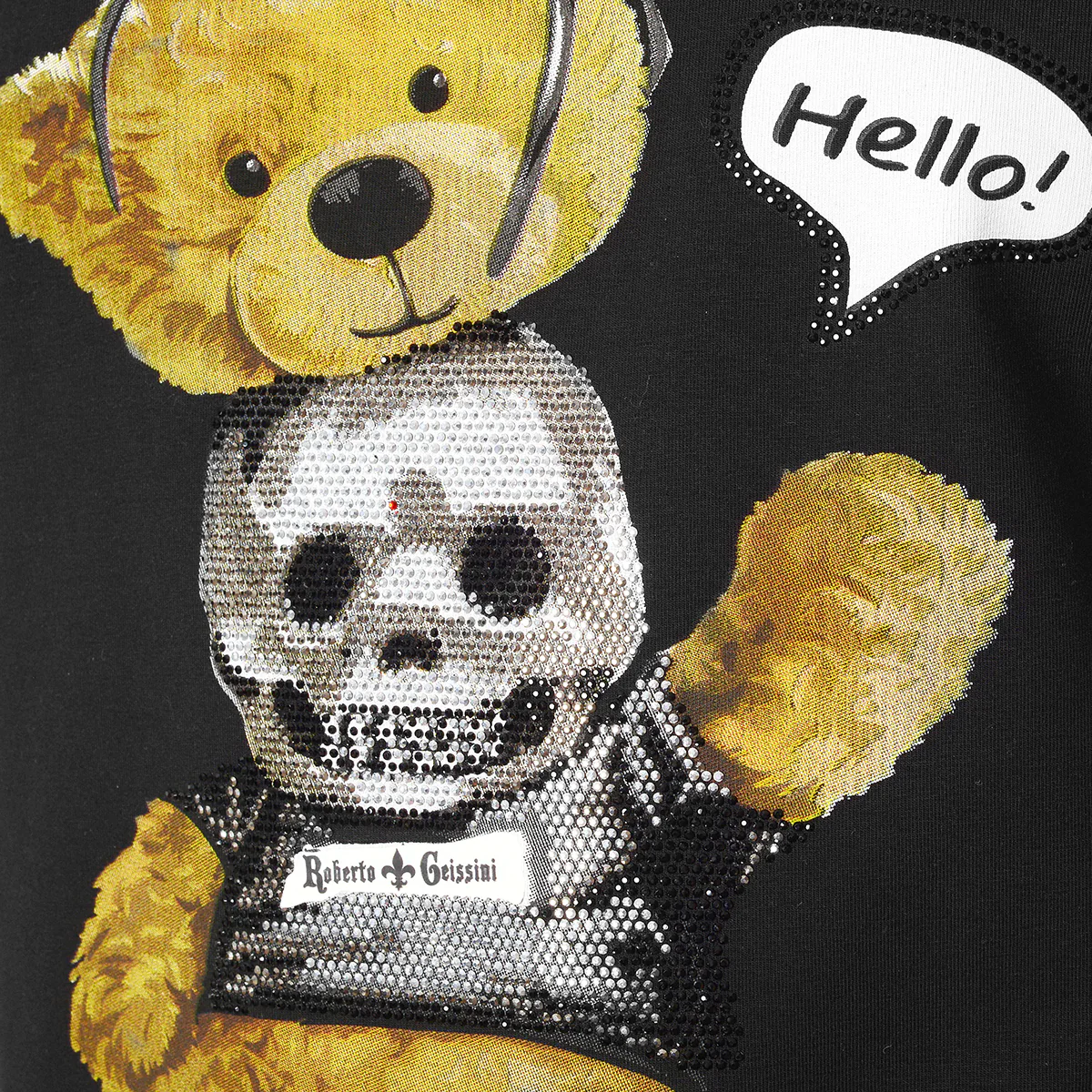 Skull Bear T-Shirt Schwarz Unisex - Image 3