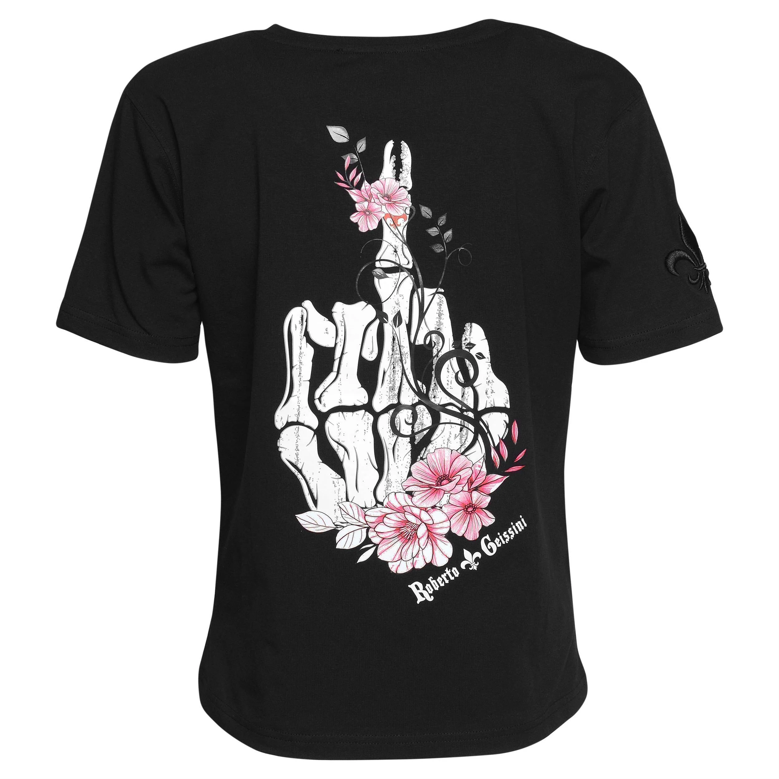 Small Flowers T-Shirt Schwarz - Image 2