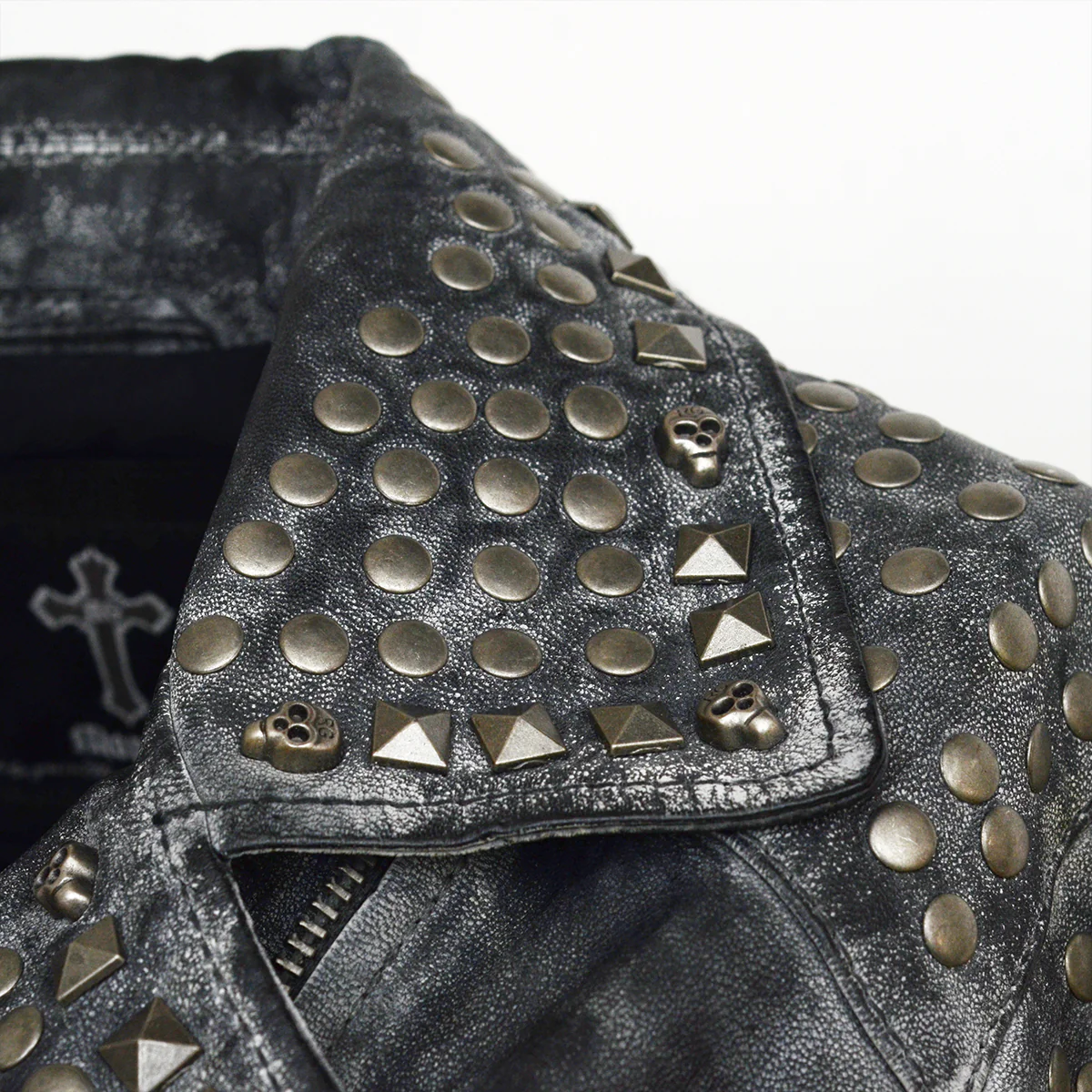 Zoe Lederjacke Grau - Image 3