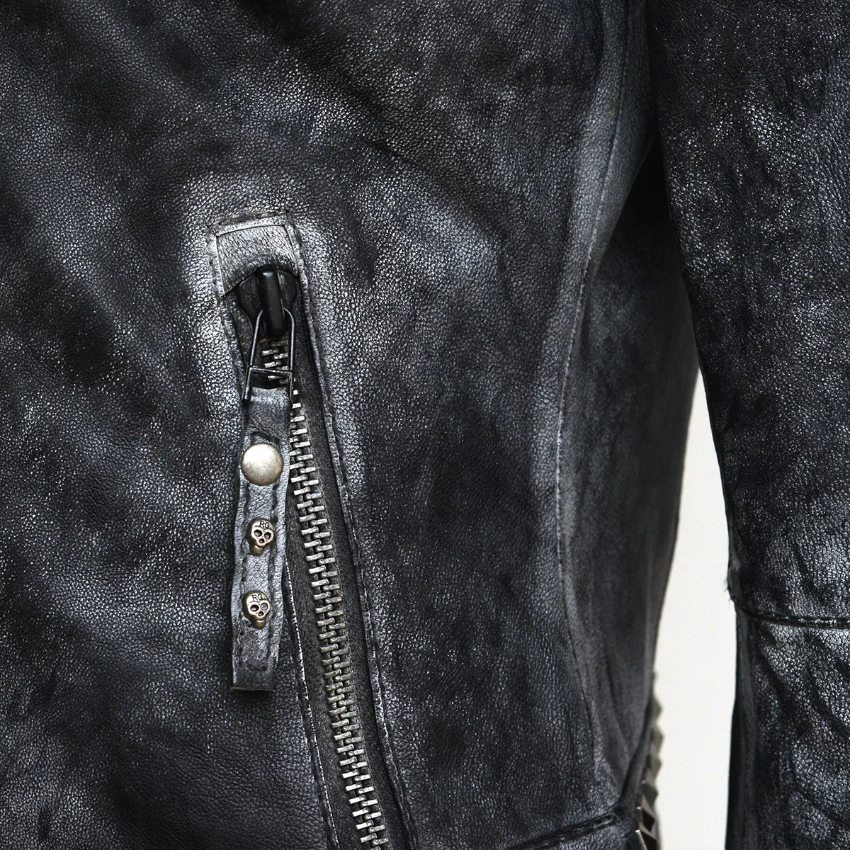 Zoe Lederjacke Grau - Image 5