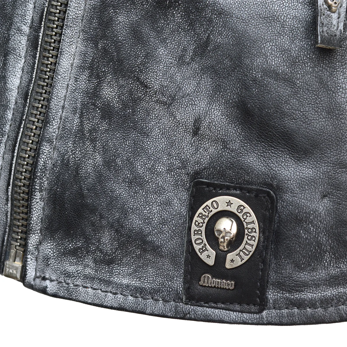 Zoe Lederjacke Grau - Image 6